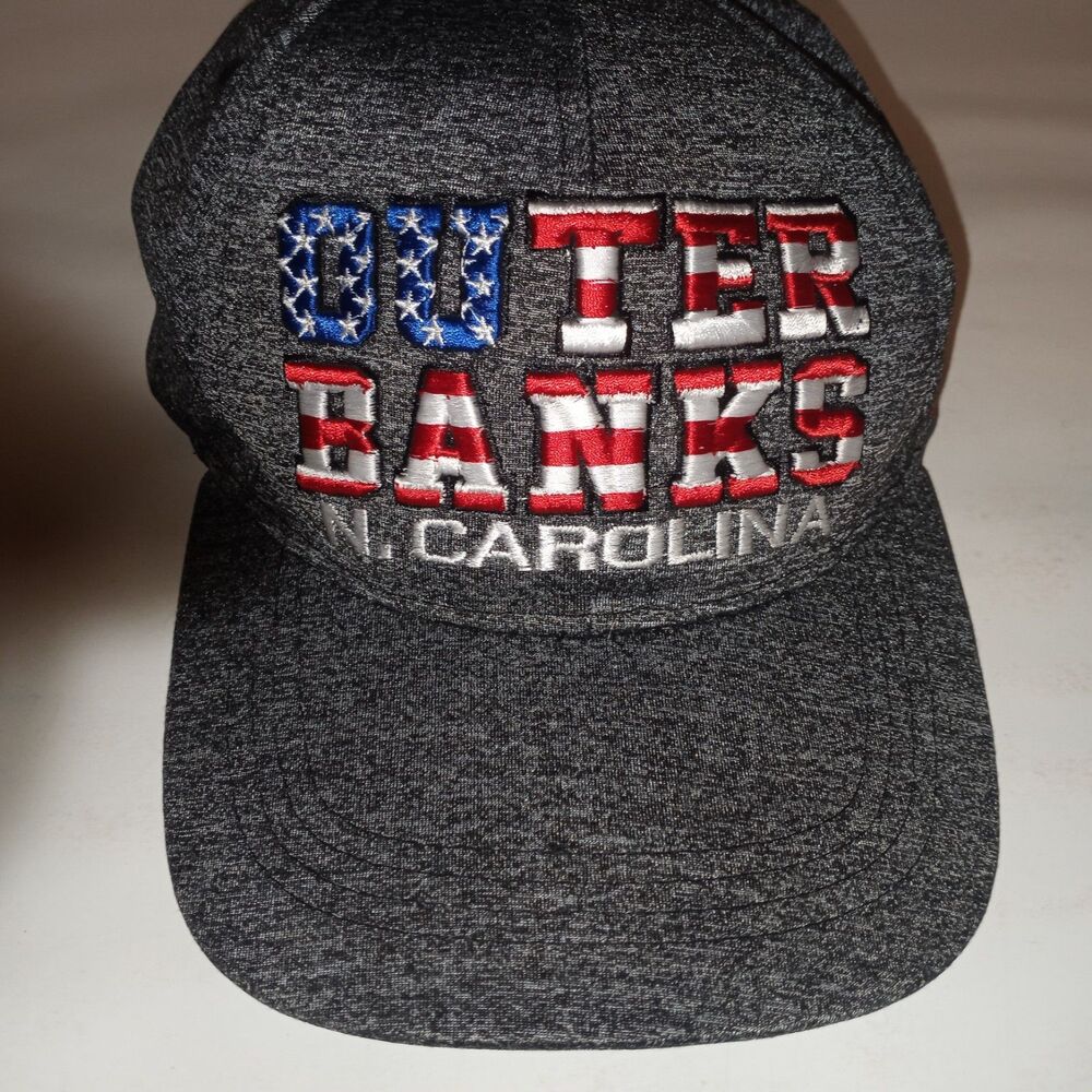 Outer Banks North Carolina Hat With American Flag Design
